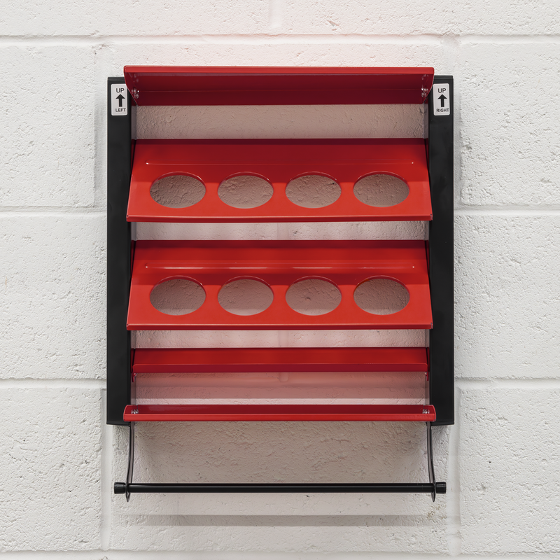 Sealey Spray Can Storage Rack 8 Holders Ø70mm
