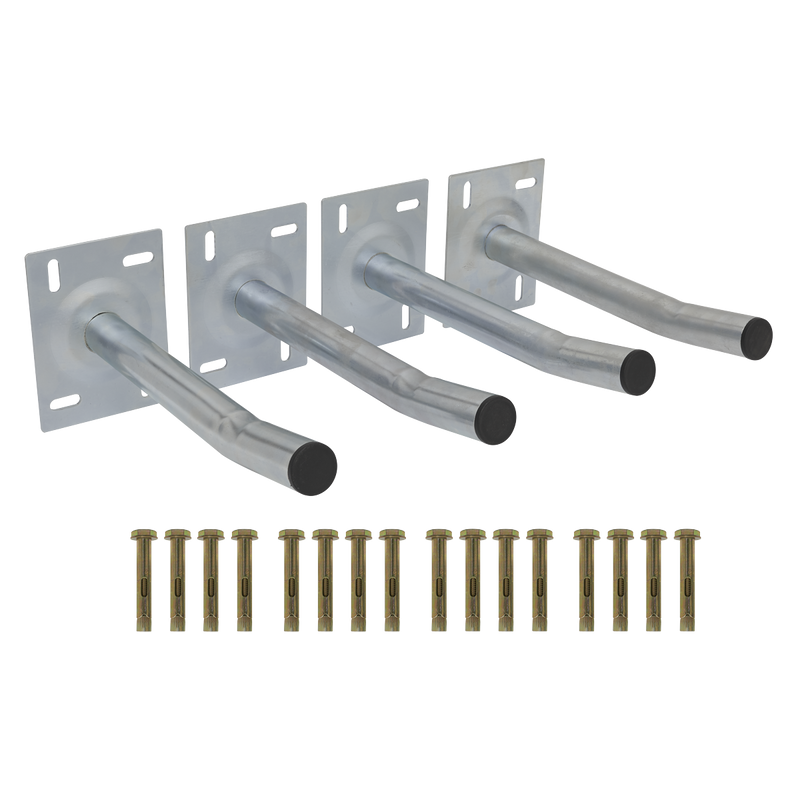 Sealey Wall Mounting Storage Hooks Set of 4 - 50kg Capacity