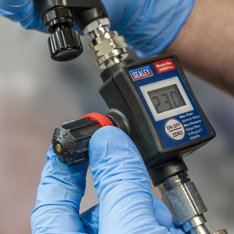 Sealey On-Gun Digital Pressure Regulator/Gauge 160psi