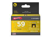 Arrow T59 Insulated Staples Black 8 x 8mm (Box 300) - A591189BL