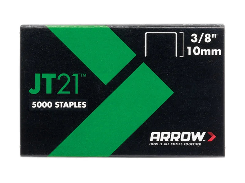 Arrow JT21 T27 Staples 10mm (3/8in) (Box 5000) - A276