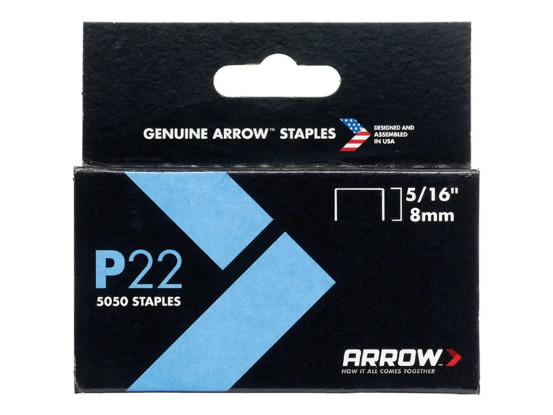 Arrow P22 Staples 8mm ( 5/16in) (Box 5050) - A225