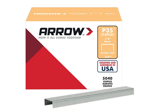 Arrow P35 Staples 6mm (1/4in) (Box 5040) - A354