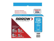 Arrow T50 Staples Stainless Steel 508SS 12mm (1/2in) (Box 1000) - A508SS1