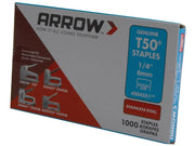 Arrow T50 Staples Stainless Steel 504SS 6mm (1/4in) (Box 1000) - A504SS1