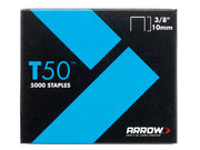 Arrow T50 Staples 10mm (3/8in) (Pack 5000, 4 x 1250) - A506