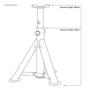 Sealey Folding Axle Stands AS2000F 2 Tonne Capacity (Pair)