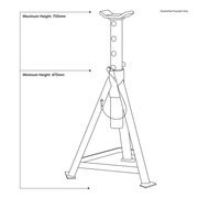 Sealey Axle Stands AS3000 2.5 Tonne Capacity Medium Height
