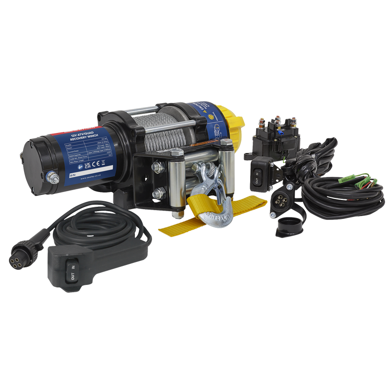 Sealey ATV/Quad Recovery Winch 1135kg 12V Model ATV1135