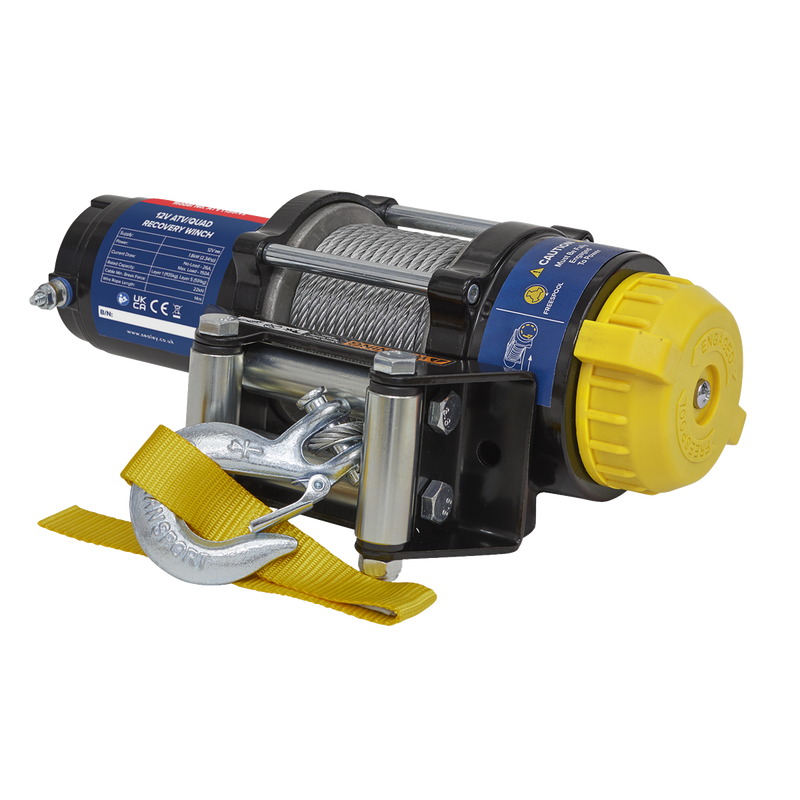 Sealey ATV/Quad Recovery Winch 1135kg 12V Model ATV1135