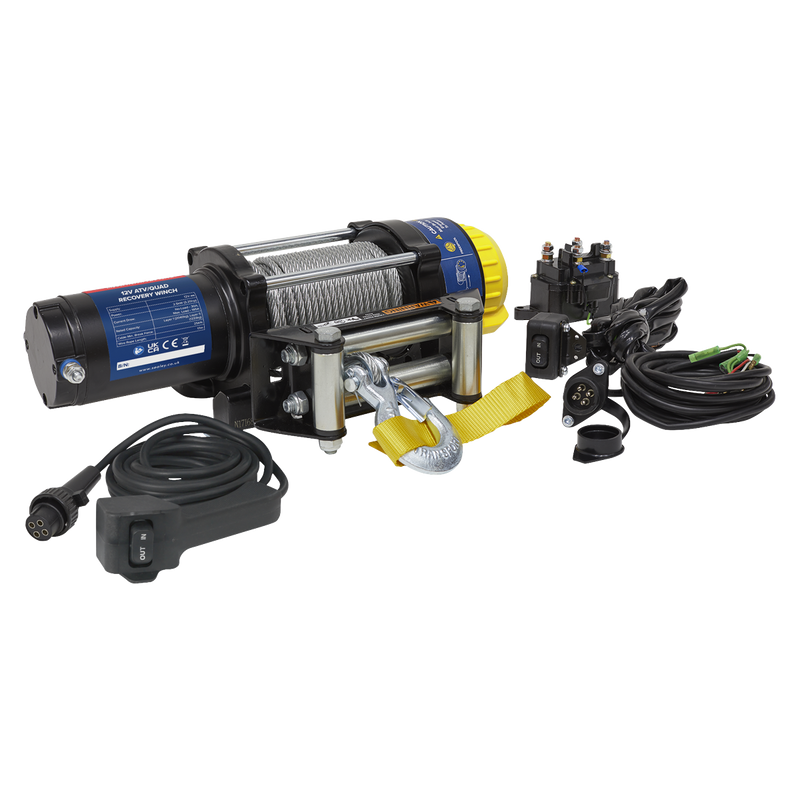 Sealey ATV Recovery Winch 2040kg 12V Model ATV2040