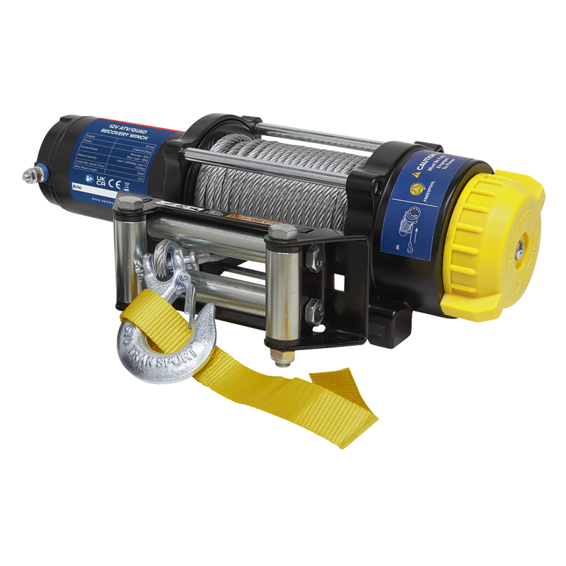 Sealey ATV Recovery Winch 2040kg 12V Model ATV2040