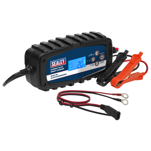 Sealey 6/12V Compact Auto Smart Charger & Maintainer 4A