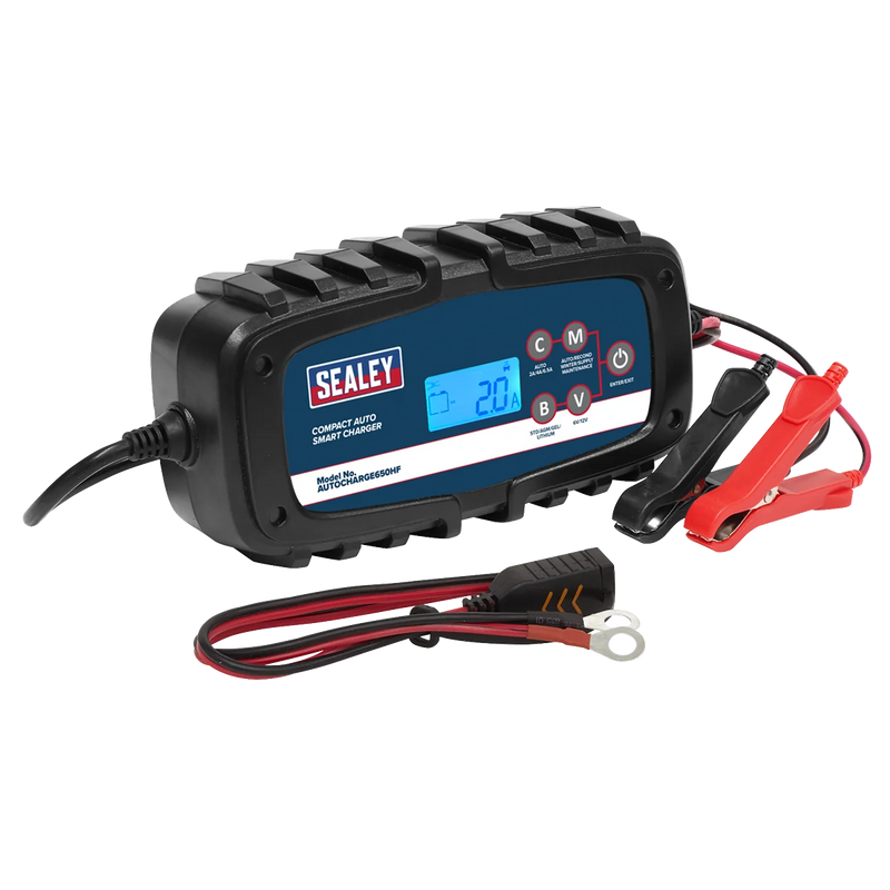 Sealey 6/12V Compact Auto Smart Charger AUTOCHARGE650HF 6.5A