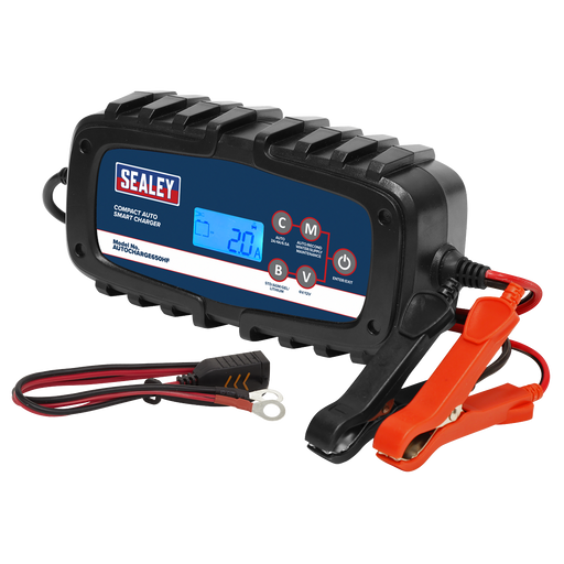 Sealey 6/12V Compact Auto Smart Charger AUTOCHARGE650HF 6.5A