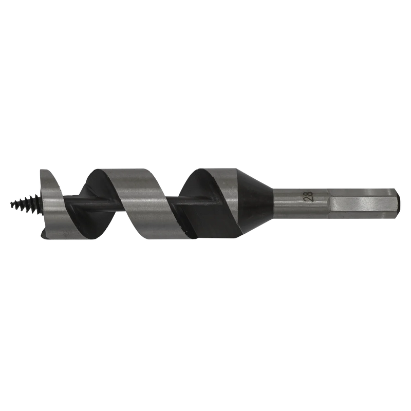 Sealey Auger Wood Drill Bit 28mm x 155mm Hex Shank