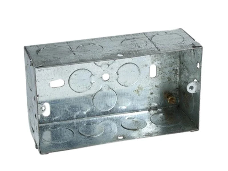 Axiom Electrical Metal Twin Socket Box (Pack 5) 25-35mm