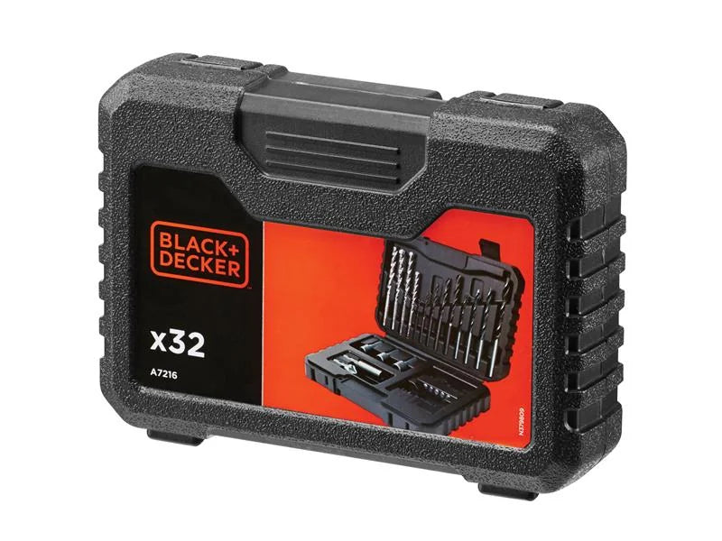 Black + Decker A7216 Drill & Driver Set 32 Piece - A7216