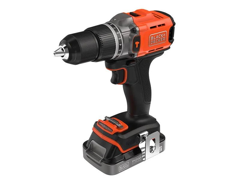 Black + Decker BCD383D1XK POWERCONNECT™ Hammer Drill 18V 1 x 2.0Ah Li-ion