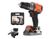 Black + Decker BCD383D1XK POWERCONNECT™ Hammer Drill 18V 1 x 2.0Ah Li-ion