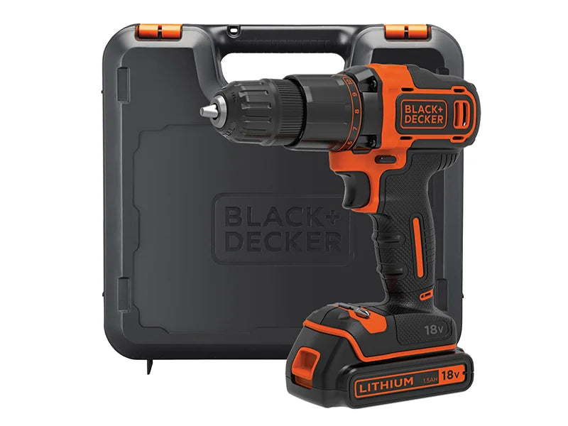 Black + Decker BCD700S1K 2 Gear Combi Drill 18V 1 x 1.5Ah Li-ion - BCD700S1K-GB