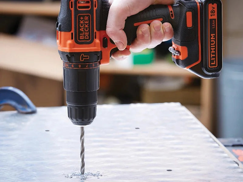 Black + Decker BCD700S1K 2 Gear Combi Drill 18V 1 x 1.5Ah Li-ion - BCD700S1K-GB