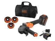 Black + Decker BCG6L8D13 POWERCONNECT™ Brushless Angle Grinder 18V 1 x 2.0Ah