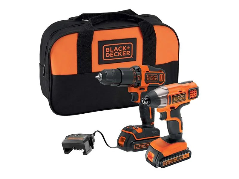 Black + Decker BCK25S2S Twin Kit 18V 2 x 1.5Ah Li-ion - BCK25S2S-GB