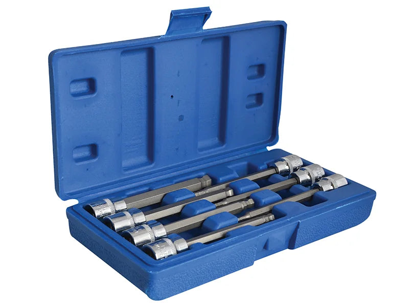 BlueSpot Tools 3/8in Drive Extra Long Hex Ball Socket Bit Set, 7 Piece - 01510