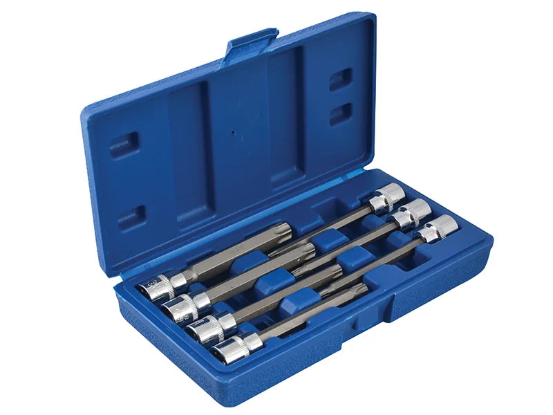 BlueSpot Tools 3/8in Drive Extra Long TORX Socket Bit Set, 7 Piece - 01514