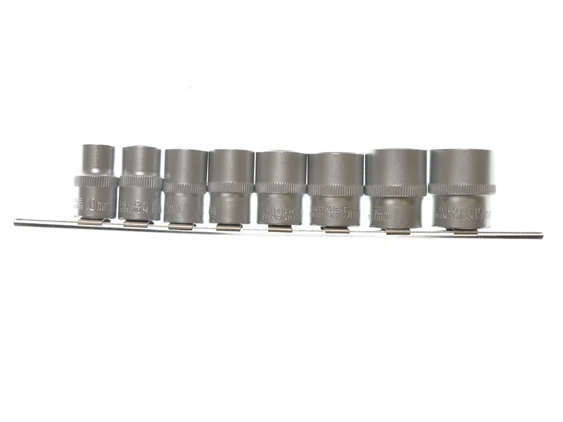 BlueSpot Tools 3/8in Drive Socket Set on Rail, 8 Piece - 01524