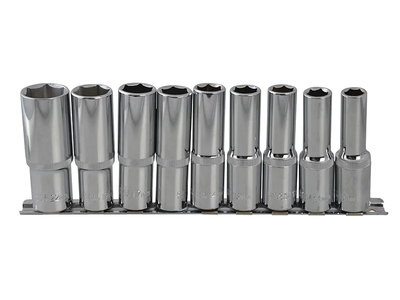 BlueSpot Tools 1/2in Drive Deep Socket Set, 9 Piece - 01541