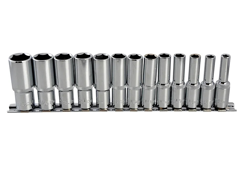 BlueSpot Tools 3/8in Drive Deep Socket Set, 13 Piece - 01542