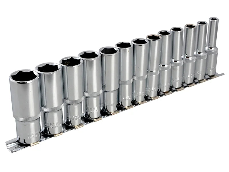 BlueSpot Tools 3/8in Drive Deep Socket Set, 13 Piece - 01542