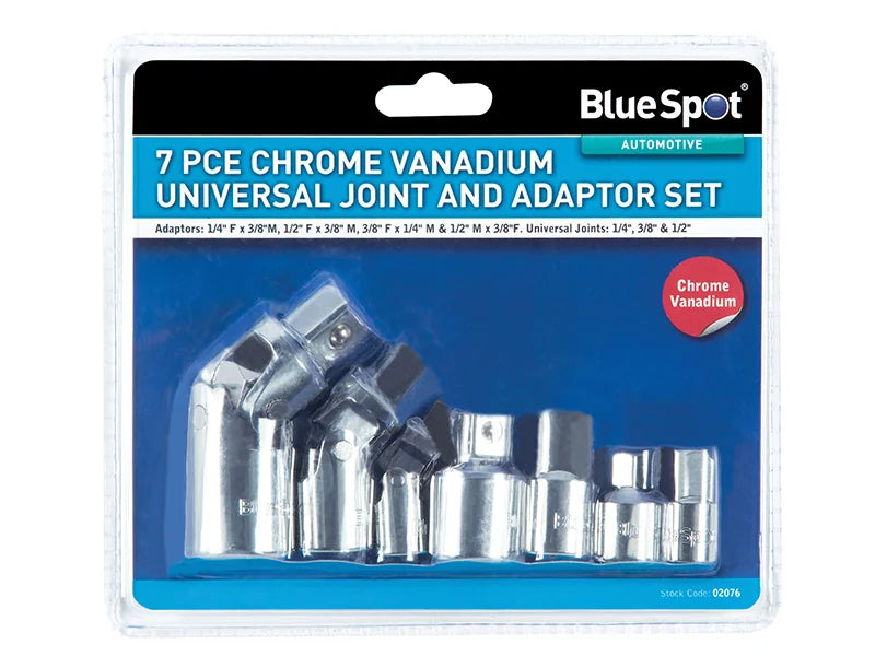 BlueSpot Tools Universal Joint & Adaptor Set, 7 Piece - 02076