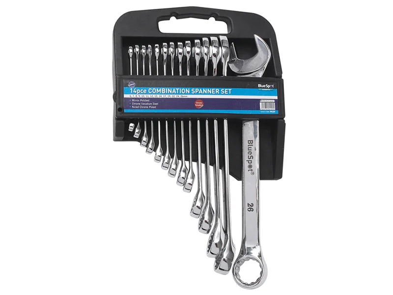 BlueSpot Tools Combination Spanner Set, 14 Piece - 04125