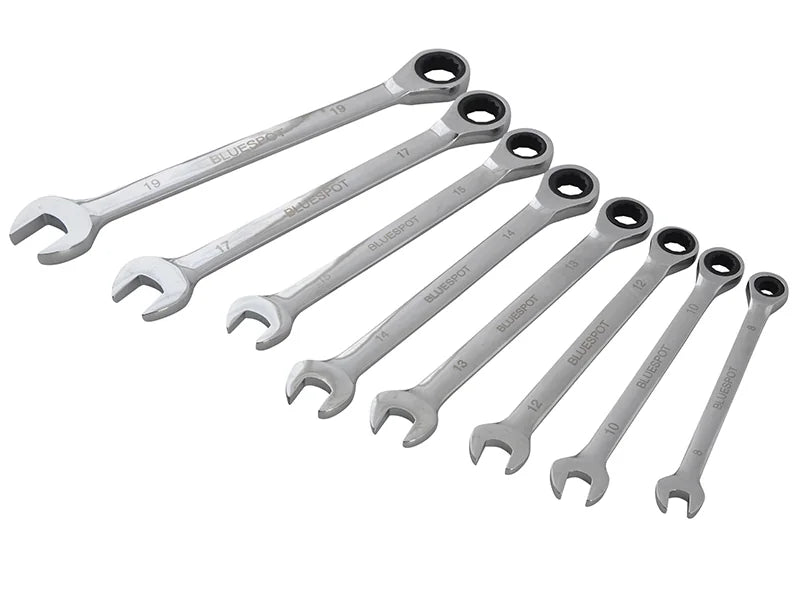 BlueSpot Tools Ratchet Spanner Set, 8 Piece - 04310