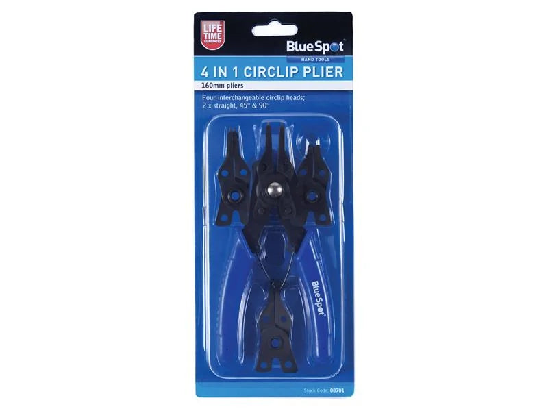 BlueSpot Tools 4-in-1 Circlip Pliers - 08701