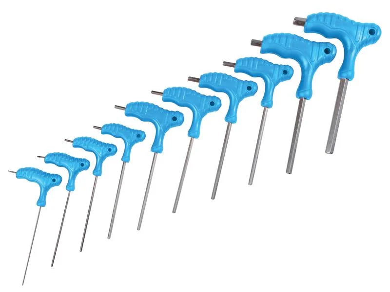 BlueSpot Tools Metric T-Handle Hex Key Set, 10 Piece - 12185