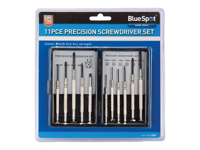 BlueSpot Tools Precision Screwdriver Set, 11 Piece - 12607