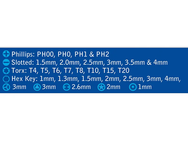BlueSpot Tools Precision Driver Set, 31 Piece - 12612