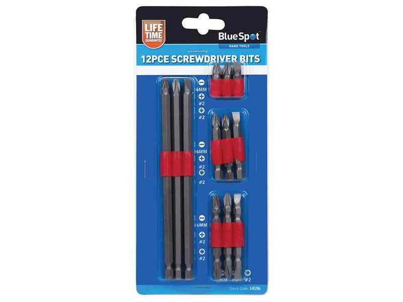 BlueSpot Tools Power Bit Set, 12 Piece - 14106