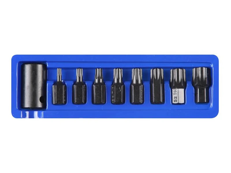 BlueSpot Tools 1/2in Impact TORX Bit Set, 9 Piece - 1498