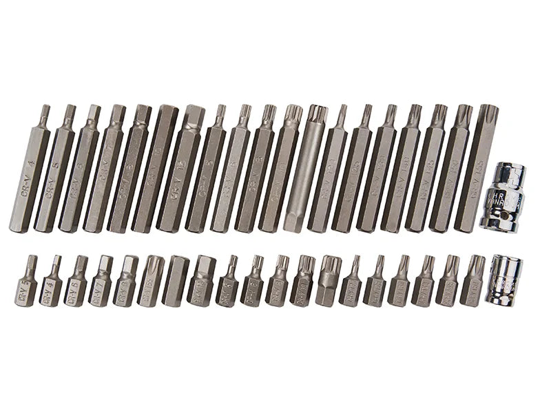 BlueSpot Tools Mixed Hex Spline & TORX Bit Set, 40 Piece - 1517