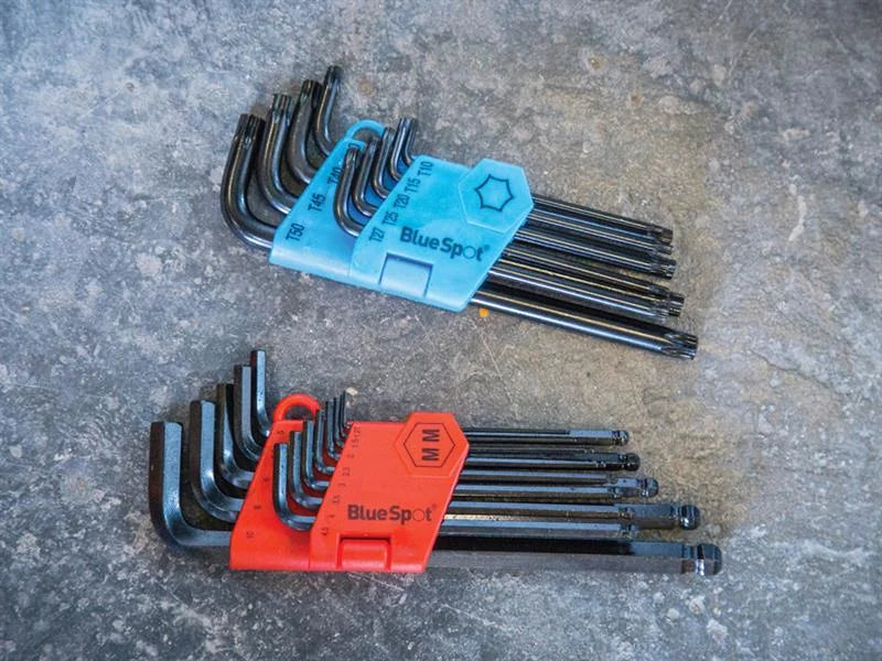 BlueSpot Tools Long Arm Ball End Hexagon Key Set, 13 Piece - 15303