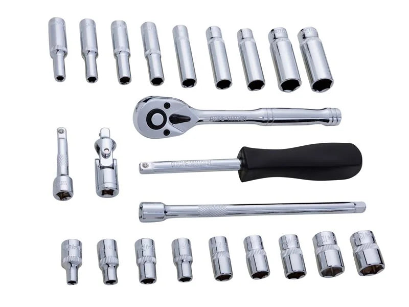 BlueSpot Tools 1/4in Metric Socket Set, 24 Piece - 1531