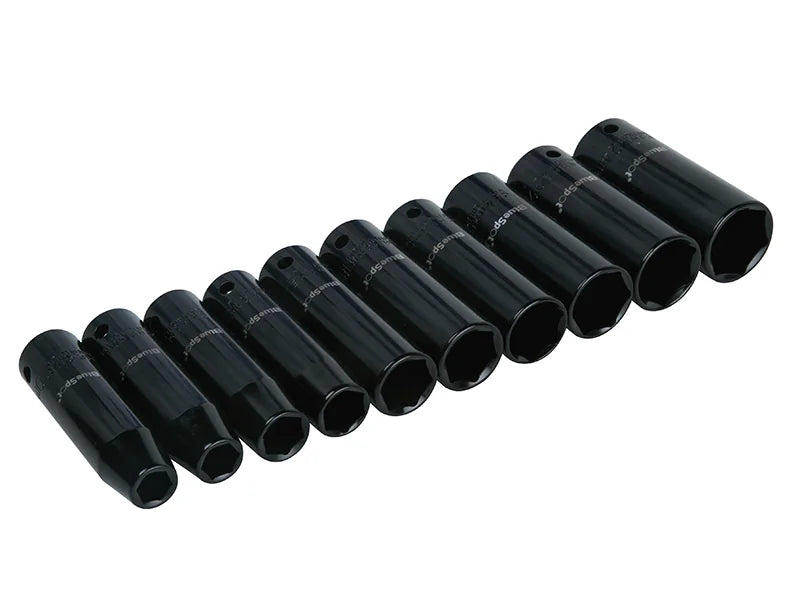 BlueSpot Tools 1/2in Metric Deep Impact Socket Set 10-24mm, 10 Piece - 1536