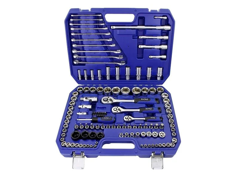 BlueSpot Tools 1/2in, 3/8in & 1/4in Metric Socket Set, 120 Piece - 1583