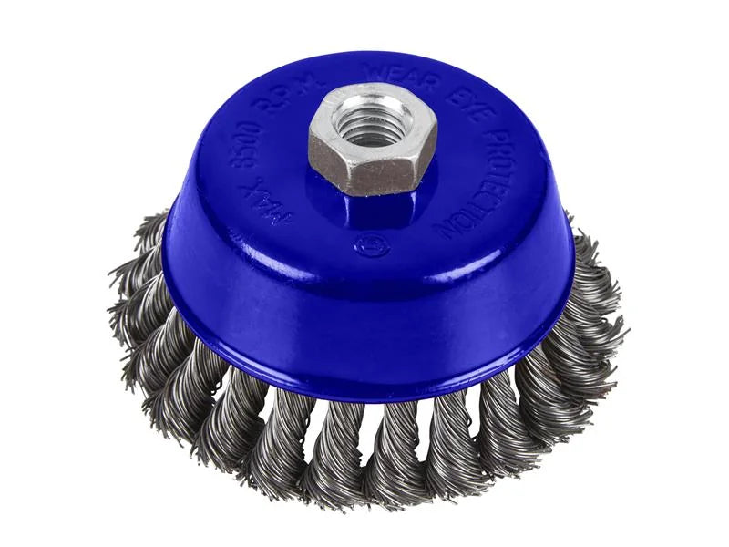 BlueSpot Tools Twist Knot Cup Brush M14 X 2 75-100mm