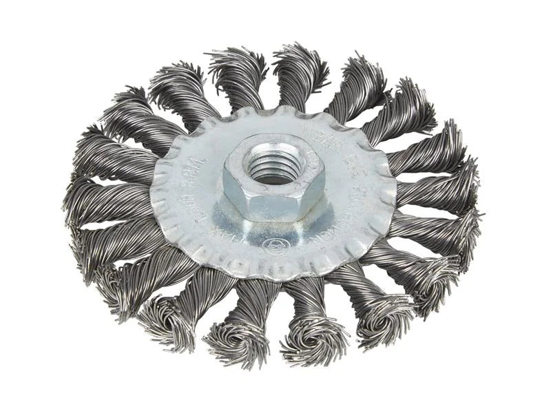 BlueSpot Tools Flat Twist Knot Wire Wheel 100mm M14 X 2 - 19217
